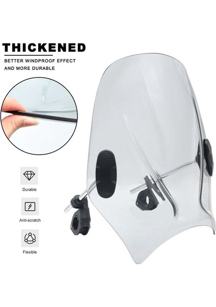 Motosiklet Cam Rüzgar Ekran Kalkanı Deflektör Koruyucu Kapak Keeway Superlight 125 / 150 / 200 (Şeffaf) (Yurt Dışından) fiyatları