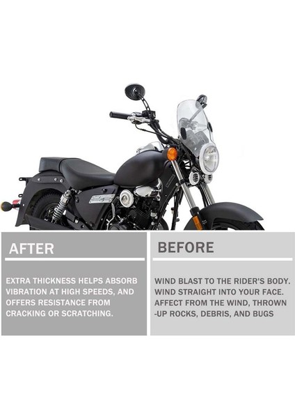 Motosiklet Cam Rüzgar Ekran Kalkanı Deflektör Koruyucu Kapak Keeway Superlight 125 / 150 / 200 (Şeffaf) (Yurt Dışından) modelleri