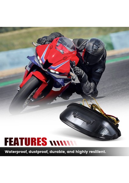 Arka Kuyruk Işık Fren Dönüş Sinyalleri Entegre LED Işık Honda CBR600RR 2013-2023 Aksesuarları Siyah (Yurt Dışından) indirimleri