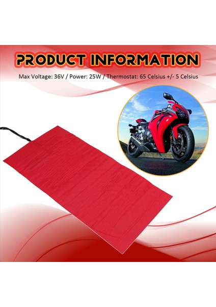 25W 12V Evrensel Motosiklet Atv Koltuk Isıtmalı Yastık Kış Isıtıcı Su Geçirmez Ped Isıtma Pedi Mat (Yurt Dışından) indirimleri