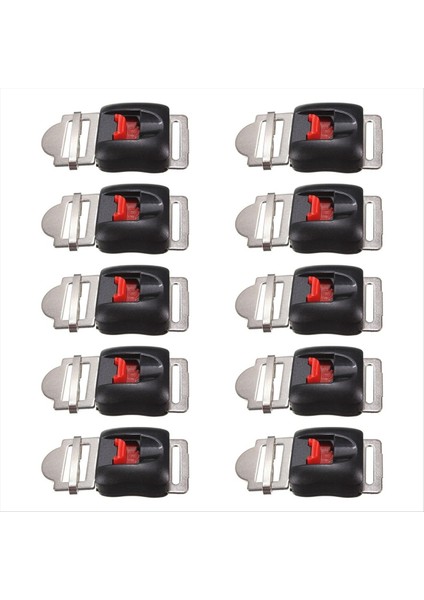 10 Adet Evrensel Motosiklet Kaskları Klip Askı Hızlı Bırakma Bağlantı Toka (Yurt Dışından)