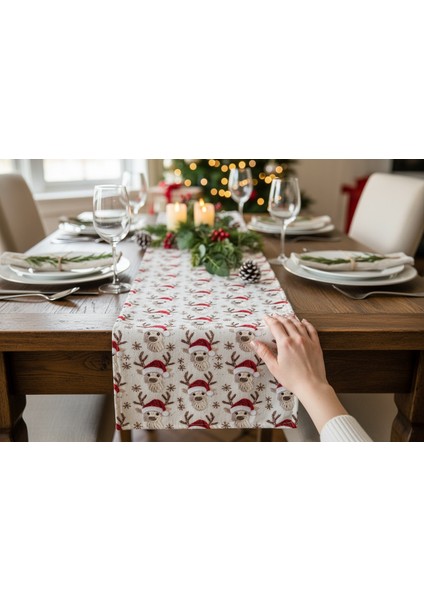 Yeni Yıl Runner, Yılbaşı Runner, Noel Baba Runner, Çam Ağacı Runner