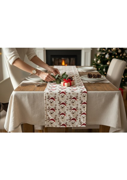 Yeni Yıl Runner, Yılbaşı Runner, Noel Baba Runner, Çam Ağacı Runner