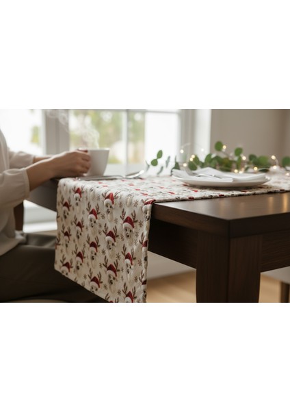 Yeni Yıl Runner, Yılbaşı Runner, Noel Baba Runner, Çam Ağacı Runner