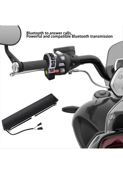 12V Motosiklet Hoparlör Su Geçirmez Bluetooth Uyumlu Moto Fm Radyo Gidon Montaj Mp3 Müzik Çalar Stereo Hoparlör (Yurt Dışından) fırsatları