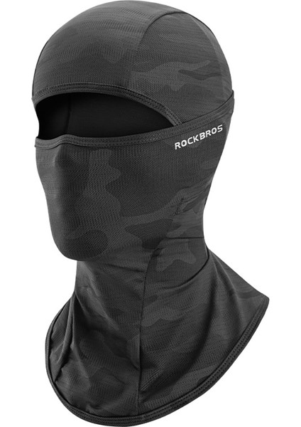 Rockbros Balaclava Yüz Maskesi Uv Koruma Nefes Tam Baş Maskesi Erkekler Kadınlar Için Güneş Kaput Bisiklet Tırmanma Siyah (Yurt Dışından)