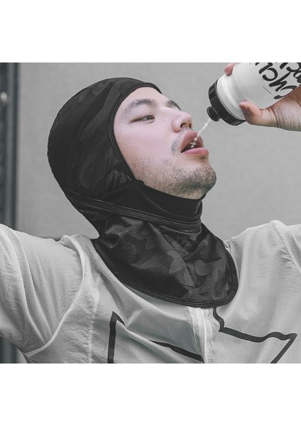 Rockbros Balaclava Yüz Maskesi Uv Koruma Nefes Tam Baş Maskesi Erkekler Kadınlar Için Güneş Kaput Bisiklet Tırmanma Siyah (Yurt Dışından) modelleri