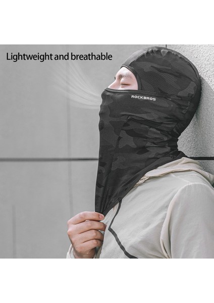 Rockbros Balaclava Yüz Maskesi Uv Koruma Nefes Tam Baş Maskesi Erkekler Kadınlar Için Güneş Kaput Bisiklet Tırmanma Siyah (Yurt Dışından) fırsatları