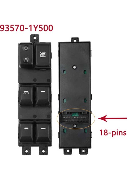 Kia Morning Kia Picanto Ta 49749B-1000 935701Y500 18 Pinli Otomobil Parçaları Için 93570-1Y500 Pencere Elektrik Anahtarı (Yurt Dışından) indirimleri