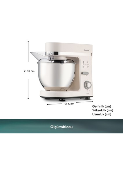 Profashion Prof 3063H Stantlı Mikser - Krem - 1500 Watt fiyatları