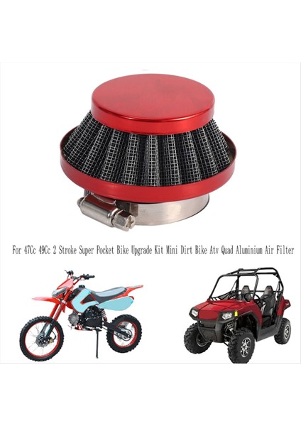 2 Adet 42MM Hava Filtresi 47CC 49CC 2 Zamanlı Süper Çocuk Motosikleti Yükseltme Kiti Mini Bisiklet Atv Alüminyum Hava Filtresi Kırmızı (Yurt Dışından) modelleri