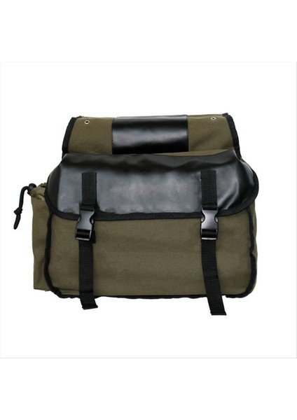 Motosiklet Bisiklet Büyük Kapasiteli Eyer Çantası Bisiklet Tuval Su Geçirmez Eyer Kutusu Yan Alet Çantası Arka Koltuk Çantası Ordu Yeşil (Yurt Dışından) modelleri