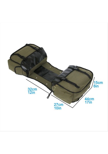 Motosiklet Bisiklet Büyük Kapasiteli Eyer Çantası Bisiklet Tuval Su Geçirmez Eyer Kutusu Yan Alet Çantası Arka Koltuk Çantası Ordu Yeşil (Yurt Dışından) fırsatları