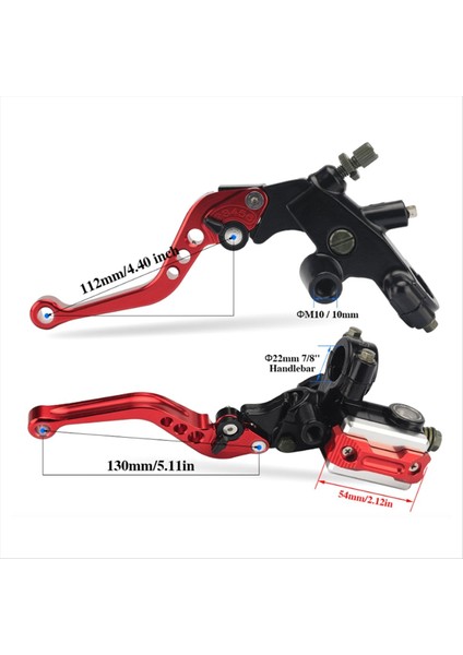 Motosiklet Gidonu Ana Silindir Kolları Kolu Hidrolik Fren Pompası Debriyaj Ayarlanabilir El 22MM Gidon (Yurt Dışından) modelleri