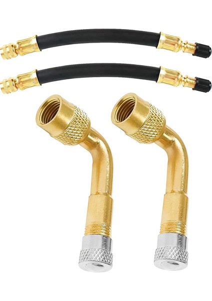 Araba Lastik Vana Uzatma Adaptörü 90 Derece Vana Şişirme Memesi 180 mm Vana Uzatma Tüpü Arabalar Motosikletler Için (Yurt Dışından)