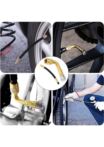 Araba Lastik Vana Uzatma Adaptörü 90 Derece Vana Şişirme Memesi 180 mm Vana Uzatma Tüpü Arabalar Motosikletler Için (Yurt Dışından) fiyatları