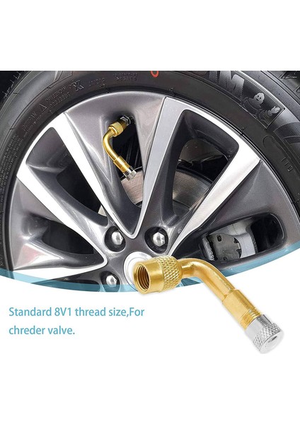 Araba Lastik Vana Uzatma Adaptörü 90 Derece Vana Şişirme Memesi 180 mm Vana Uzatma Tüpü Arabalar Motosikletler Için (Yurt Dışından) modelleri