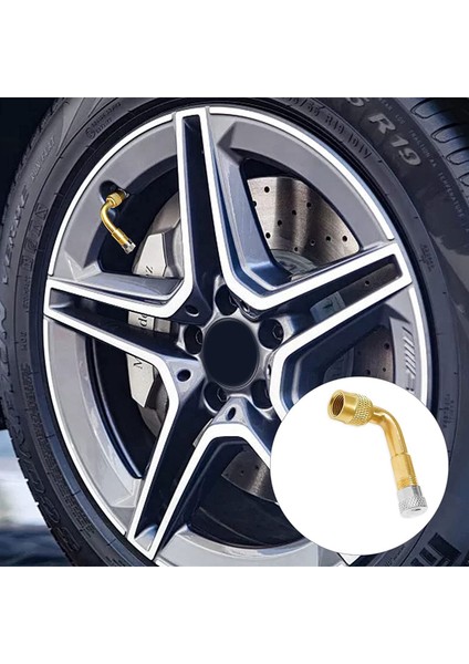 Araba Lastik Vana Uzatma Adaptörü 90 Derece Vana Şişirme Memesi 180 mm Vana Uzatma Tüpü Arabalar Motosikletler Için (Yurt Dışından) fırsatları