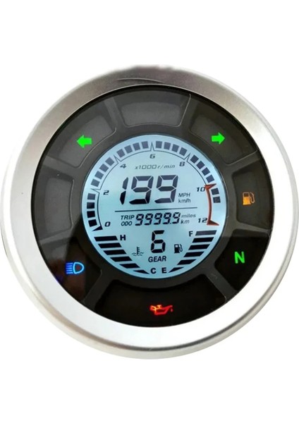 Yamaha Kawasaki Için Evrensel LCD Dijital Hız Göstergesi, Kilometre Sayacı, Devir Sayacı, Silindirler, Dişli, Kilometre Sayacı, Devir Sayacı, Yolculuk Sayacı (Yurt Dışından)