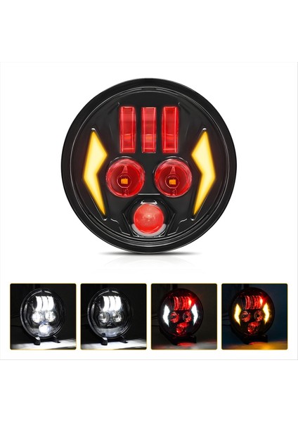 5.75 Inç Motosiklet Far Yüksek/düşük Işın Drl ve Dönüş Sinyal Işıkları Demir 883 Dyna Geniş Glide Nightster Kırk Sekiz (Yurt Dışından) indirimleri