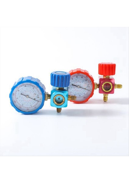 Manifold Göstergesi - Koşul Koşullu Manifold Gösterge Manometre Valfi 800PSI/55KG R410A R22 Için Görsel Ayna ile (Yurt Dışından) fiyatları