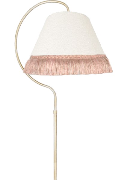 Lambader Çise Elips Krem Sarı Patina Abajur Krem Püskül Pembe modelleri