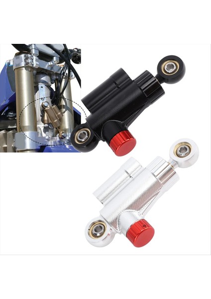 Motosiklet Direksiyon Damperi Sabitleyici Alüminyum Alaşımlı Güvenli Kontrol Sabitleyici Motosiklet Aksesuarları Siyah (Yurt Dışından) indirimleri