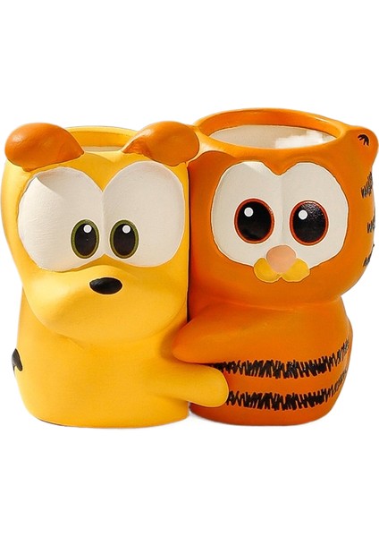 YST009 Garfield Oddie Diş Fırçalık ve Seramik Kalemlik (Yurt Dışından)