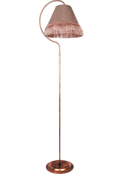 Aydınlatma Lambader Çise Elips Siyah Bakır Patine Abajur Gül Kurusu Püskül Pembe fırsatları