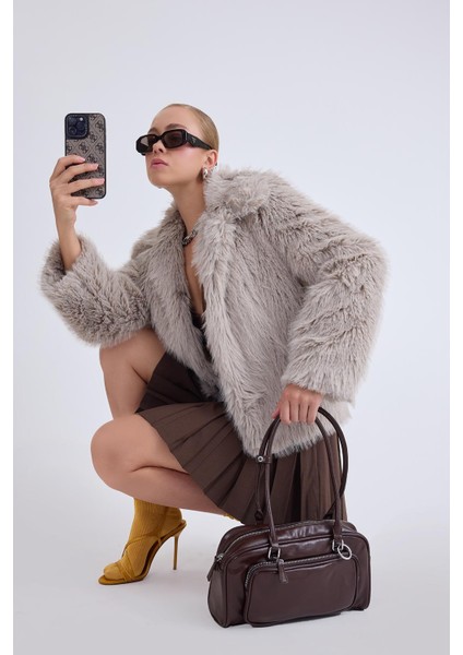 Kısa Peluş Ceket modelleri