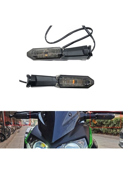 Motosiklet LED Ön ve Arka Dönüş Sinyal Işığı Kawasakı Z650 Z900 Z1000SX NINJA400 650 Gösterge Işığı Siyah (Yurt Dışından) fiyatları