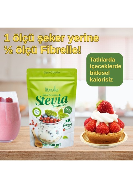 Double Zero Slim Tatlandırıcı 240 G 2 Paket Keto /Ketojenik / Vegan diyete uygundur. fiyatları
