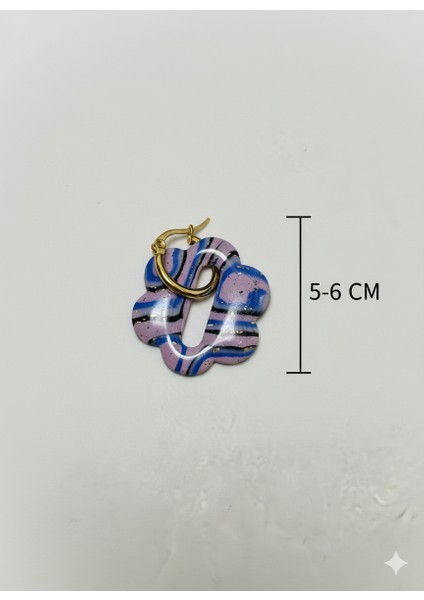 Bleu Améthyste – El Yapımı Mor & Lacivert Halkalı Küpe | Altın Detaylı Zarif Tasarım