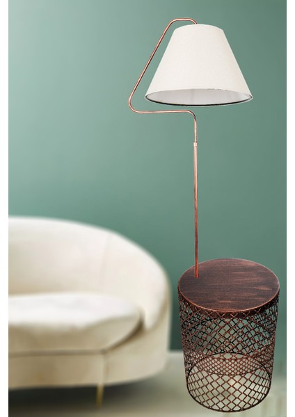 Lambader Bronz Sehpalı Üçgen Siyah Bakır Patine Krem Şapka fiyatları