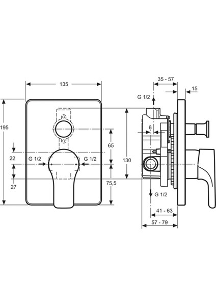 Attitude Ankastre Banyo Bataryası - A4607AA- fiyatları