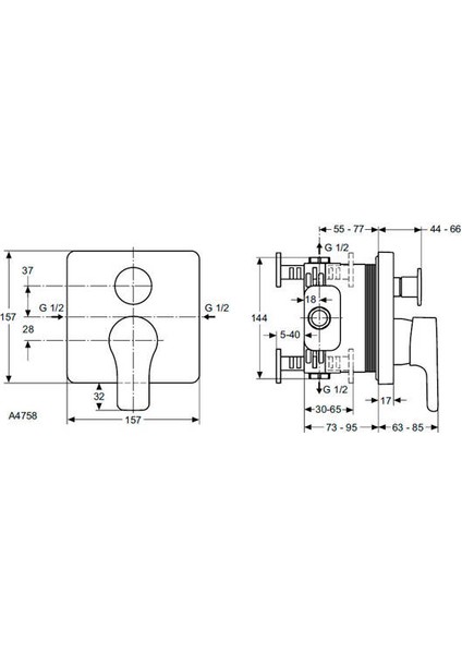 Attitude Ankastre Banyo Bataryası - A4758AA- fiyatları
