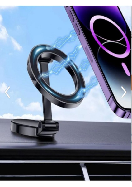 Torpidoya Cama Yapışan Araç Telefon Tutacağı 360 Drc. Jelli Yapışan Mıknatıslı Araç Tutucu Mavi Meta