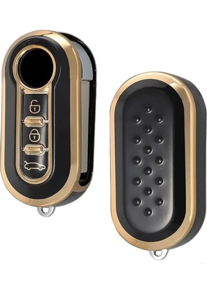 Fiat Doblo 2010 Sustalı Siyah Oto Anahtar Kumanda Kabı Kılıfı Nano.