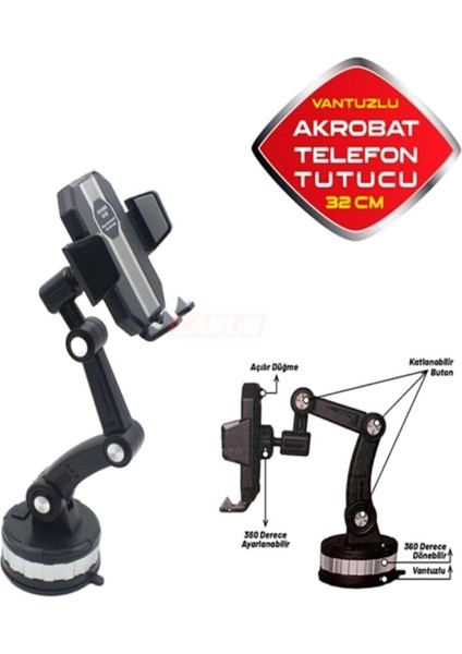 Transit Tır Kamyon Dolmuş Için Telefon Tutucu 32 cm Uzun Oto Telefon Tutucu Vantuzlu Gögse Yapışan B fiyatları