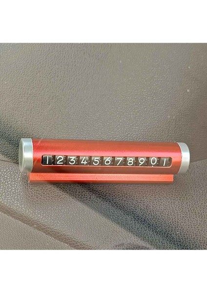 Universal Araç Içi Alüminyum Değiştirilebilen Geçici Park Telefon Numaratörü Kırmızı fırsatları