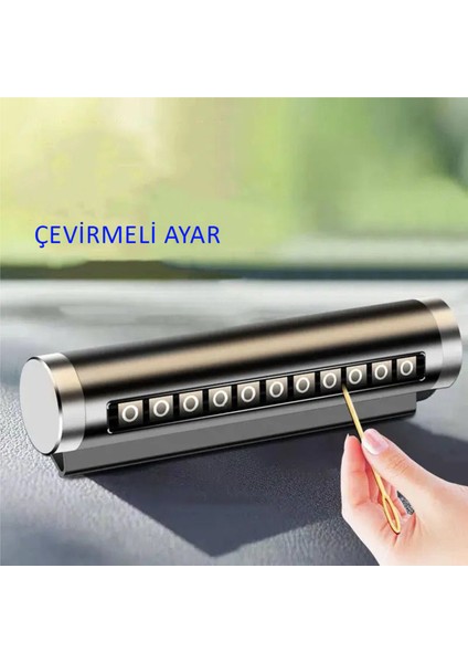 Universal Araç Içi Alüminyum Değiştirilebilen Geçici Park Telefon Numaratörü Kırmızı