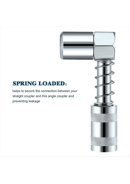 90 Derece Grease Kuplör Adaptörü 3 Çeneli Açı Döner Çiftlik Kamyonu Otomotivi Için Sağ Yan Aksesuar (2 Pc) (Yurt Dışından) fiyatları