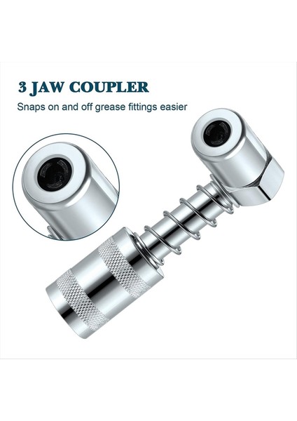 90 Derece Grease Kuplör Adaptörü 3 Çeneli Açı Döner Çiftlik Kamyonu Otomotivi Için Sağ Yan Aksesuar (2 Pc) (Yurt Dışından) fırsatları