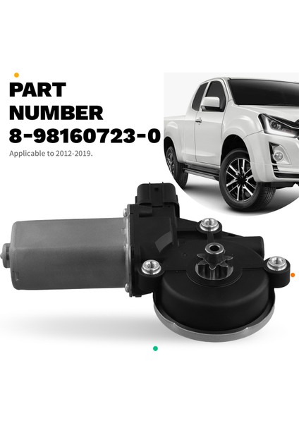 8-98160723-0 Araba Elektrikli Cam Motoru Sağ 6 Pimli Isuzu Dmax 2012, 2013, 2014, 2015, 2016, 2017, 2018, 2019 8981607230 Lhd (Yurt Dışından) indirimleri