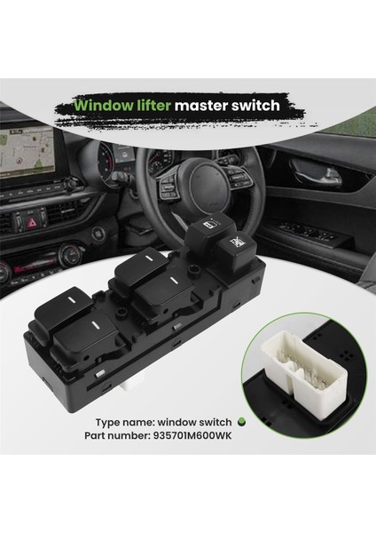 Kia Cerato 935701M600WK Için Sağdan Direksiyonlu Rhd Elektrikli Ana Cam Anahtarı Cam Penceresi Kaldırma Ana Anahtarı (Yurt Dışından)