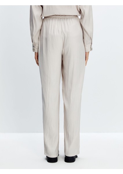 Yeni Sezon Beli Lastikli Saten Kadın Pantolon fırsatları