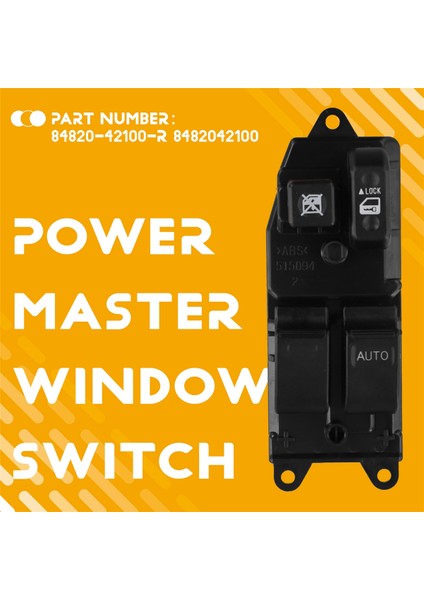 84820-42100 Toyota Corolla Crown Centuryvg4 8482042100 Otomobil Parçaları Sağdan Direksiyonlu Sürücü Tarafı Elektrikli Ana Cam Anahtarı (Yurt Dışından) fırsatları