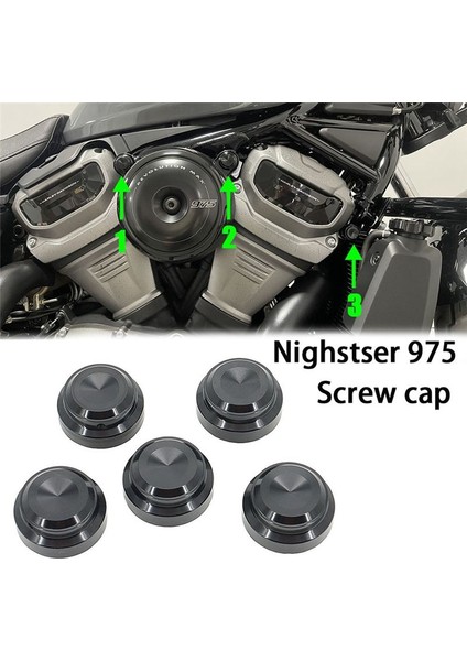 Motosiklet Pürüzsüz Somun Kapakları Uyar Altıgen Başlı Vidalar Somun Kapağı Için Harley Nightster 975 RH975 Rh 975 (Yurt Dışından) fırsatları