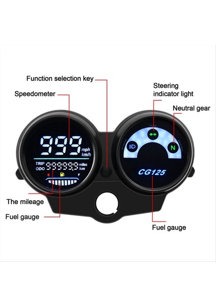1pc Motosiklet LED Dijital Gösterge Tablosu Dayanıklı Parçalar Taşometre Hız Göstergesi Honda CG125 (Yurt Dışından) modelleri