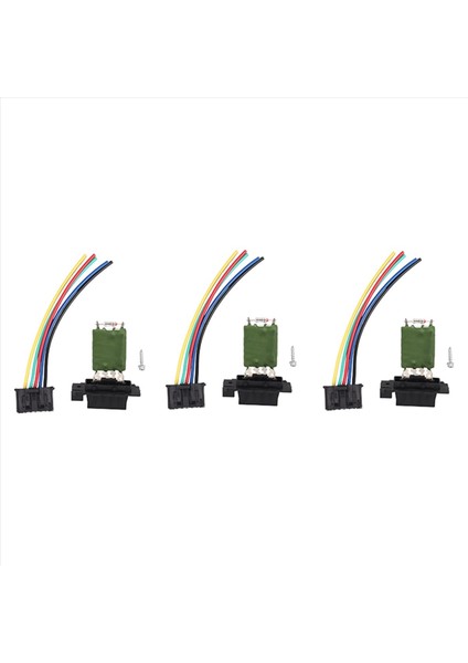 Fiat Opel Vauxhall Corsa 13248240 77364061 Için Kablo Tamir Fişe Kablo Demeti ile 3x Isıtıcı Motor Üfleyici Fan Direnç (Yurt Dışından)